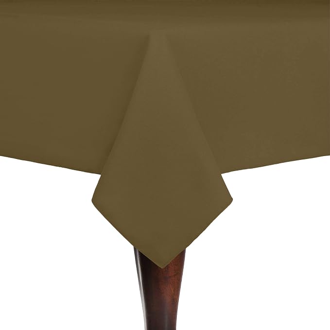 Ultimate Textile 72 x 72-Inch Square Cotton-Feel Tablecloth, Cafe, 2 Pack by UltimateTextile