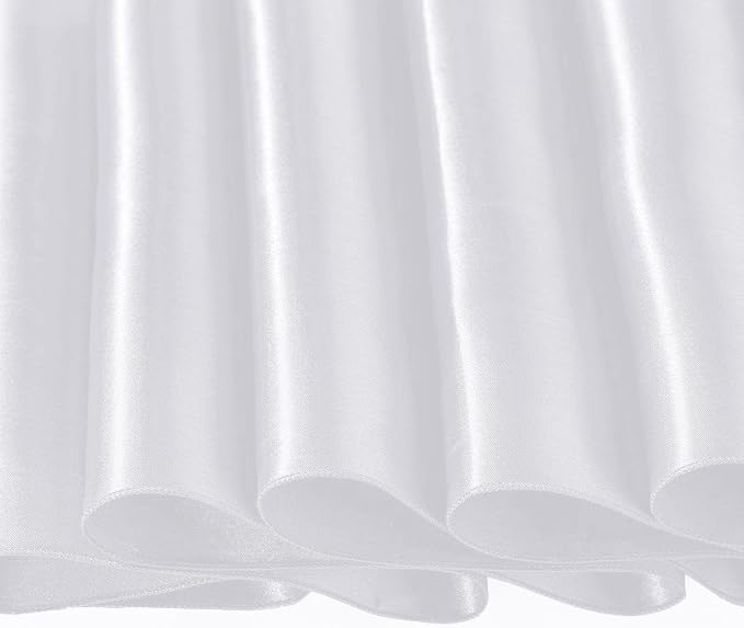 SI Pack of 10 Wedding 12 x 108 inch Satin Table Runner for Wedding, Decorations for Graduations, Engagements, Birthday Parties, Banquets, Runners fit Rectangle, Round Table - White - Image 7