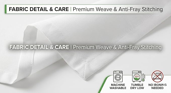 White Tablecloth 60x102 Inch for 6 Foot Tables, 1 Pack | Soft Silky Polyester, Wrinkle Resistant, Water Resistant Table Cover for Wedding, Dining, Party, Banquet, Reception - Image 5