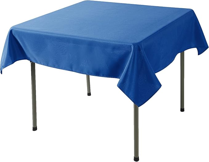 Cupuamon Square Tablecloth 70x70 inch Washable Polyester Fabric Table Cloth for Wedding Party Dining Banquet Decoration（70x70,Mediterranean Blue） - Image 2