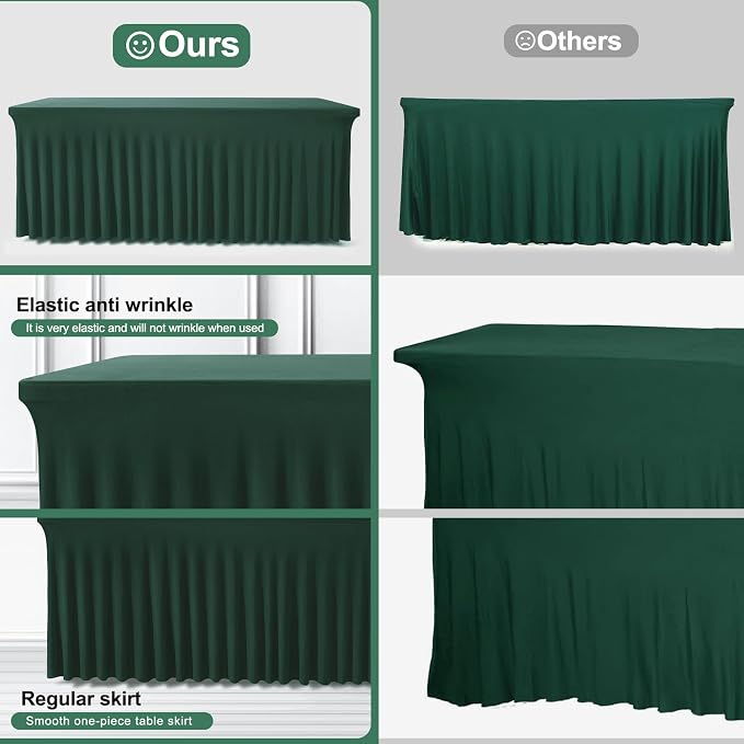 BDDC One-Piece Spandex Table Cloth Skirt for 6FT Rectangle Tables - Image 4