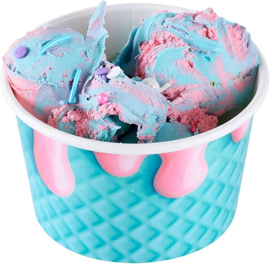 Restaurantware Ice Cream Cups 50 Pack of 8 oz Leak-Resistant Disposable Dessert Bowl Frozen Yogurt Cup Round Paper Container For Cold And Hot Desserts by Restaurantware