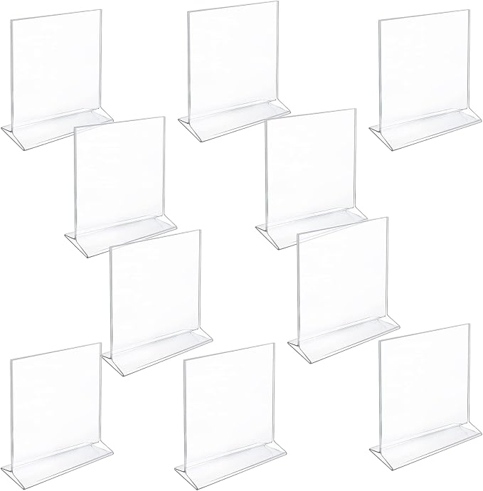 Azar Displays 142709 5.5-Inch Width by 7-Inch Height Top-Load Acrylic Sign Holder, 10-Pack - Image 2