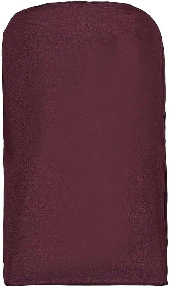 Efavormart 5 PCS Burgundy Linen Polyester Folding Chair Covers for Dining Chairs Party Wedding Banquet Outdoor Event Catering Slipcovers - Image 6