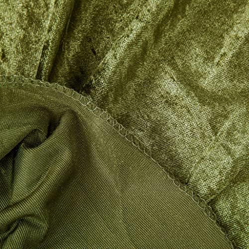 CVL Velvet Photography Drape/Backdrop Curtain Panel w/4" Rod Pockets 10Ft X 52"(1 Panel Only) Olive Green for Wedding, Tradeshow, Showroom, Birthday Party, Theater Stage Decoration - Image 4