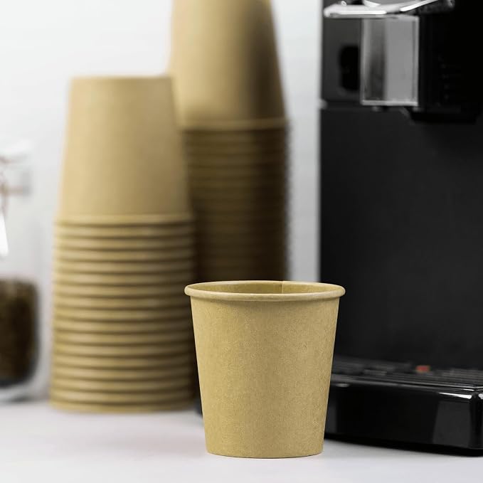 Karat 10 oz Coffee Cups, Disposable Paper Hot Cups Kraft, 90mm, 1000ct | C-K510K, Double Poly Lined, Leak-Resistant Design, Restaurants and Cafes, Tea Service, Hot/Cold Beverages - Image 7