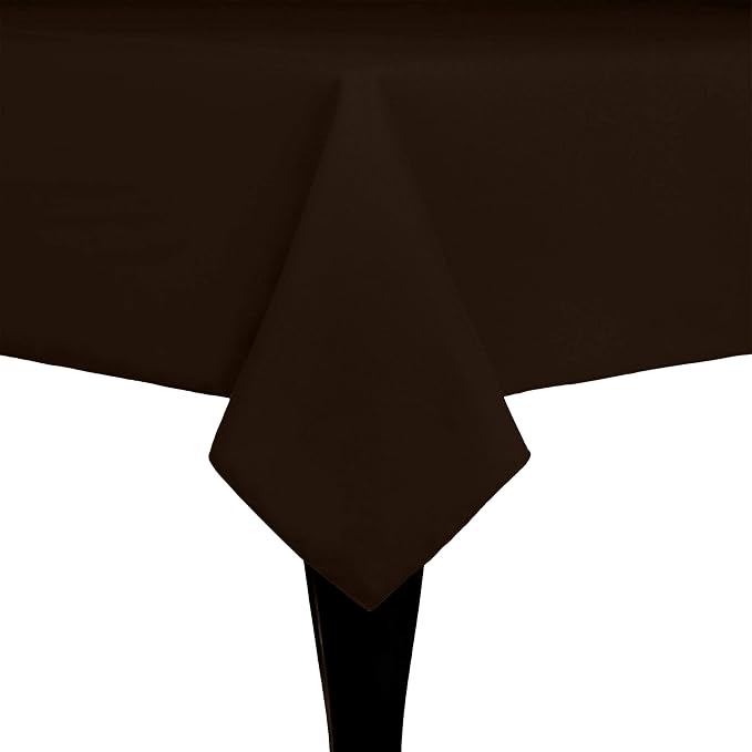 Ultimate Textile 72x72-Inch Square Cotton-Feel Tablecloth, Chocolate 3 Pack by UltimateTextile