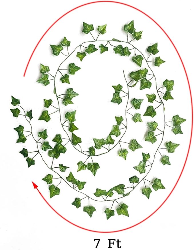 47 Pack 329 Feet Fake Vines, Ivy Garland, Artificial Leaves Leaf Greenery Hanging Foliage for Bedroom, Wall Garden Decor - Image 3