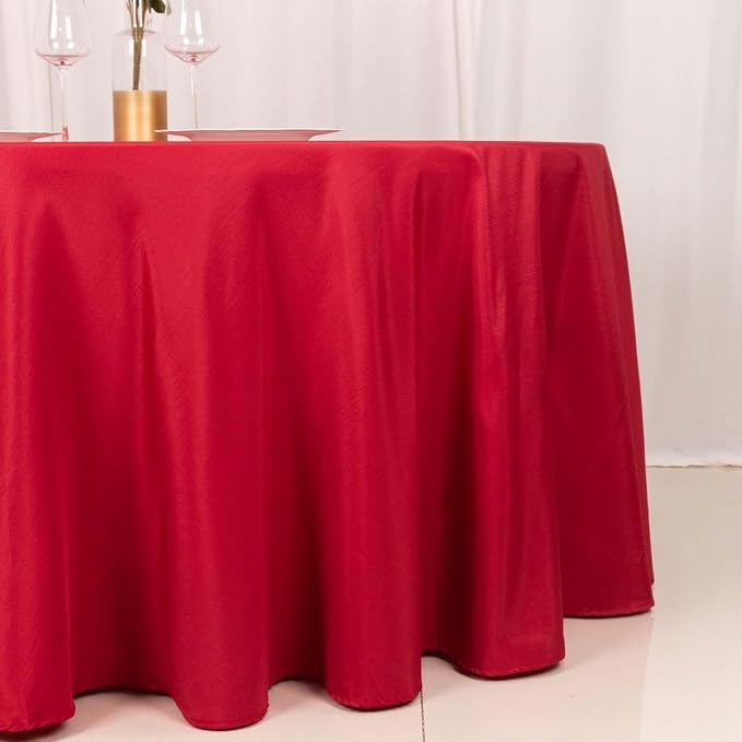 Tableclothsfactory 10PCS | 120" Wholesale Round Tablecloth Polyester Round Table Linens for Wedding Party Banquet Restaurant - Wine for Party & Decorations - Image 8