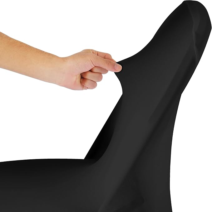 Spandex Chair Cover,12PCS,Living Room Folding Chair Covers,Removable Chair Covers Washable Protector Stretch Chair Cover for Party, Banquet,Wedding Event,Hotel(Black) - Image 6