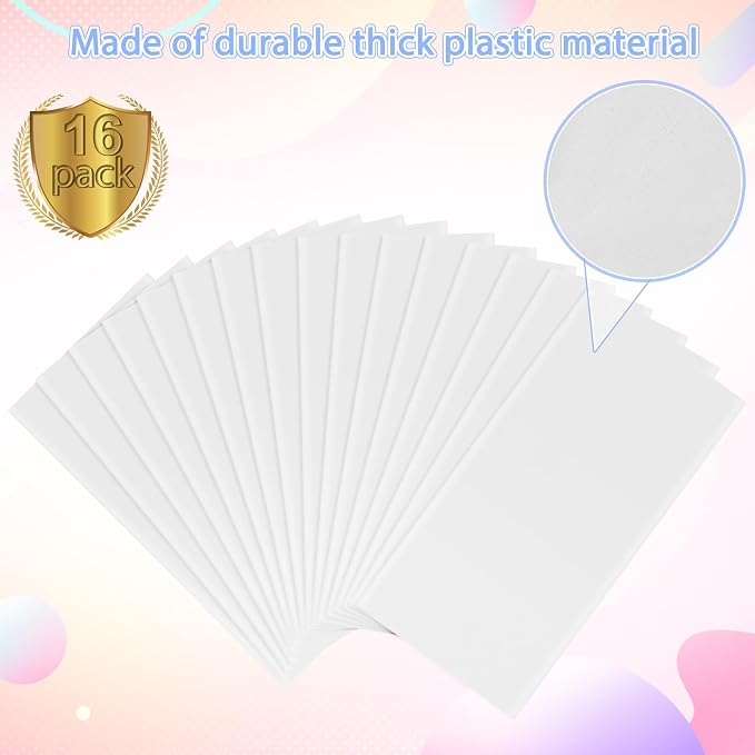 16 Pack White Plastic Tablecloth for Rectangle Tables, Premium Decorative White Disposable Table Cloths for Parties, Bulk Rectangle Party Table Cover for Birthday, Wedding, Anniversary, 54 x 108 Inch - Image 4
