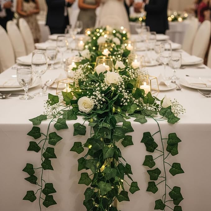 47 Pack 329 Feet Fake Vines, Ivy Garland, Artificial Leaves Leaf Greenery Hanging Foliage for Bedroom, Wall Garden Decor - Image 5