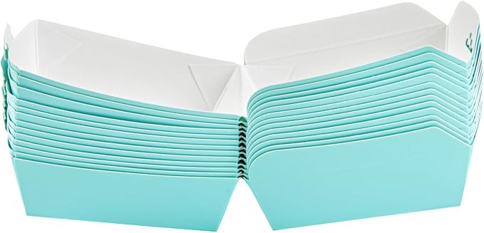 Restaurantware Turquoise Paper Mini Burger Box, 2.8 x 2 In, 100 Pack - Image 18