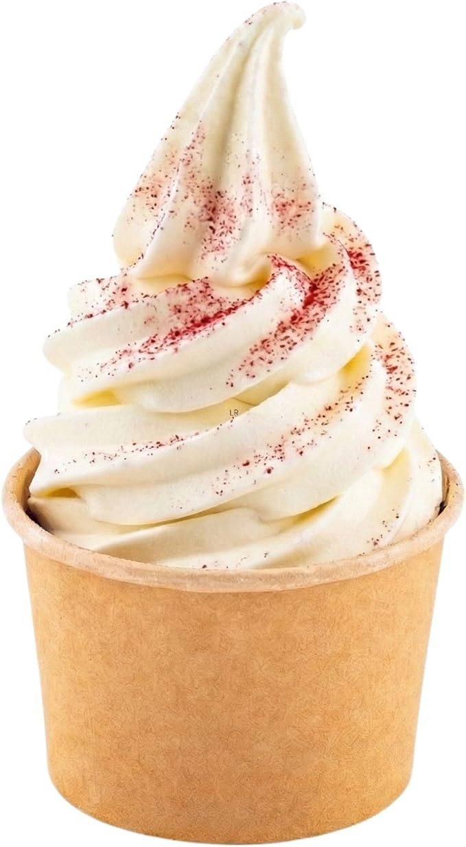 Coppetta 4 Ounce Dessert Cups, 50 Disposable Ice Cream Cups - Lids Sold Separately, Heavy-Duty, Kraft Paper Frozen Yogurt Bowls, For Hot And Cold Foods, Perfect For Gelato Or Mousse - Restaurantware by Restaurantware