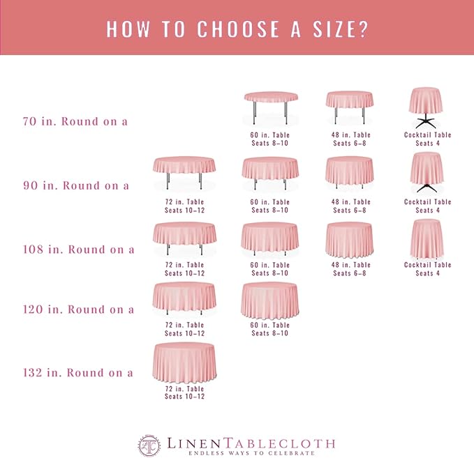 LTC LINENS 5 Pack 108 Inch Round Tablecloths Red - Bulk for 48 Inch Round Table Floor Length - Wrinkle Resistant Polyester Fabric Cloth for Wedding - Image 5