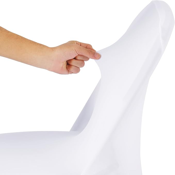 Spandex Chair Cover,25PCS,Living Room Folding Chair Covers,Removable Chair Covers Washable Protector Stretch Chair Cover for Party, Banquet,Wedding Event,Hotel(White) - Image 6