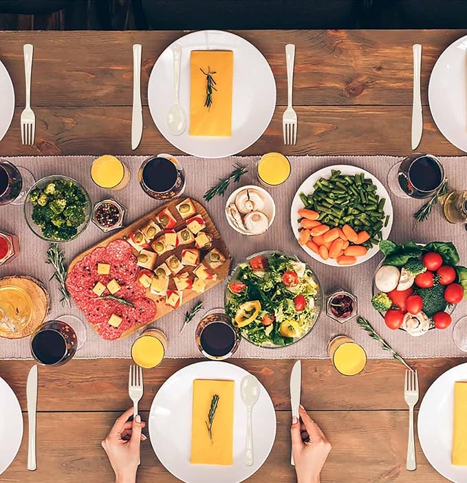 HEIPINIUYE 75 Pack Ivory Plastic Cutlery Heavy Duty Ivory Plastic Knives Forks and Spoons Disposable Silverware Set for 25 Guest Camping Birthday Baby Shower Party Cutlery Set