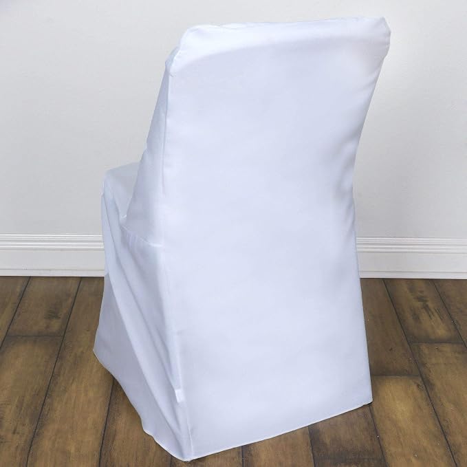 Efavormart 100 PCS White Lifetime Folding Chair Cover Dinning Chair Slipcover for Wedding Party Event Banquet Catering - Image 9