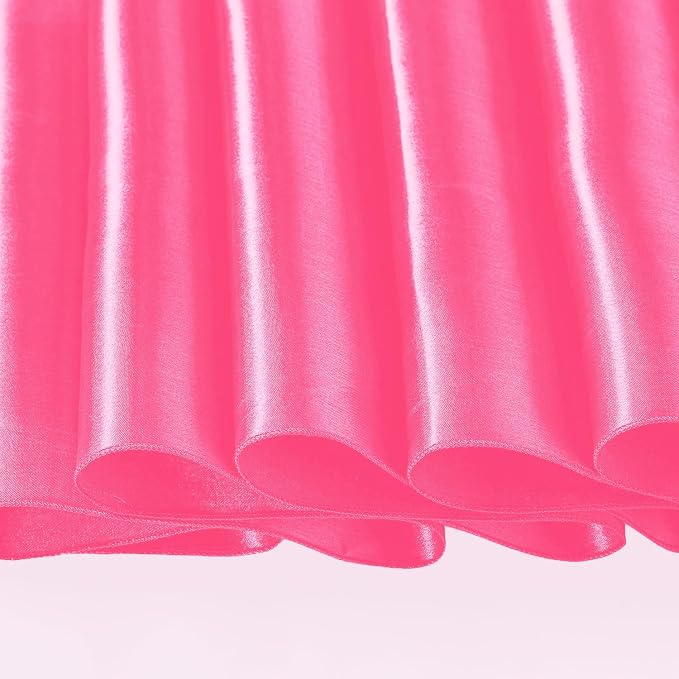 SI Pack of 50 Wedding 12 x 108 inch Satin Table Runner for Wedding, Decorations for Graduations, Engagements, Birthday Parties, Banquets, Runners fit Rectangle, Round Table - Bright Pink - Image 7