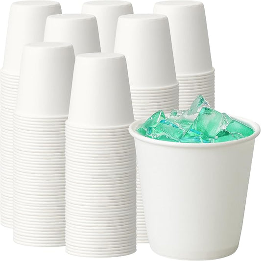 100 Pack 3 oz Paper Cups, Small Coffee Cups, Disposable Mini Bathroom Mouthwash Cups, Suitable for Party, Picnic, Travel, and Events by ECOEXTRA