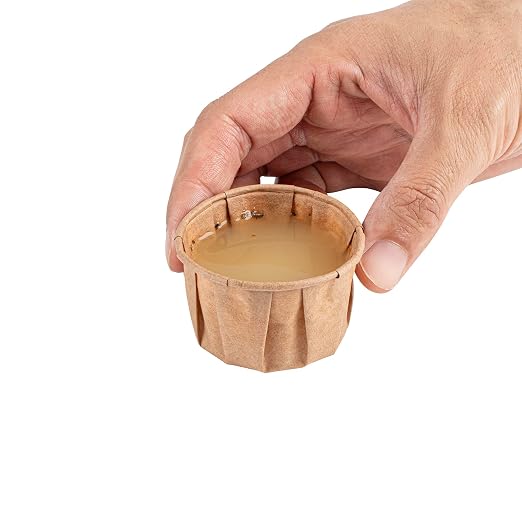 Restaurantware-Sustain 2 Ounce Portion Cups, 100 Disposable Condiment Cups - Compostable, Versatile, Kraft Paper Sample Food Cups, Stylish, For Serving Dips, Jams, Sauces, Nuts, And More - Image 12