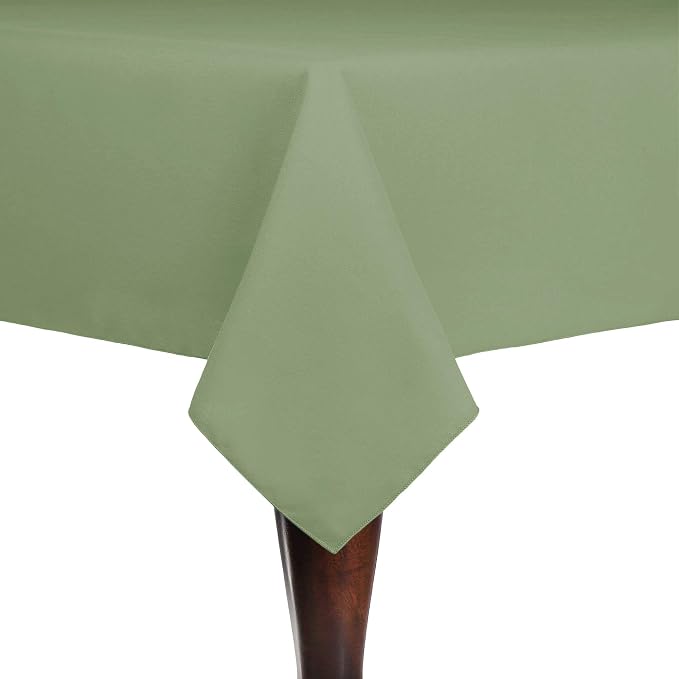 Ultimate Textile 72 x 72-Inch Square Cotton-Feel Tablecloth, Sage, 2 Pack by UltimateTextile