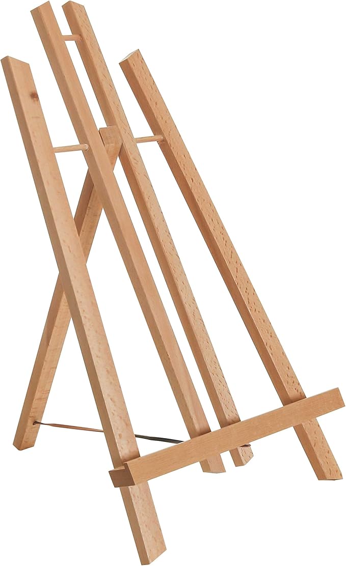 U.S. Art Supply 14" Medium Tabletop Display Easel - Beechwood, Pack of 1 | Artist Wooden A-Frame Display Stand, Easel for Painting, Canvas Stand, Classrooms Events Photo Picture Sign Holder by USArtSupply