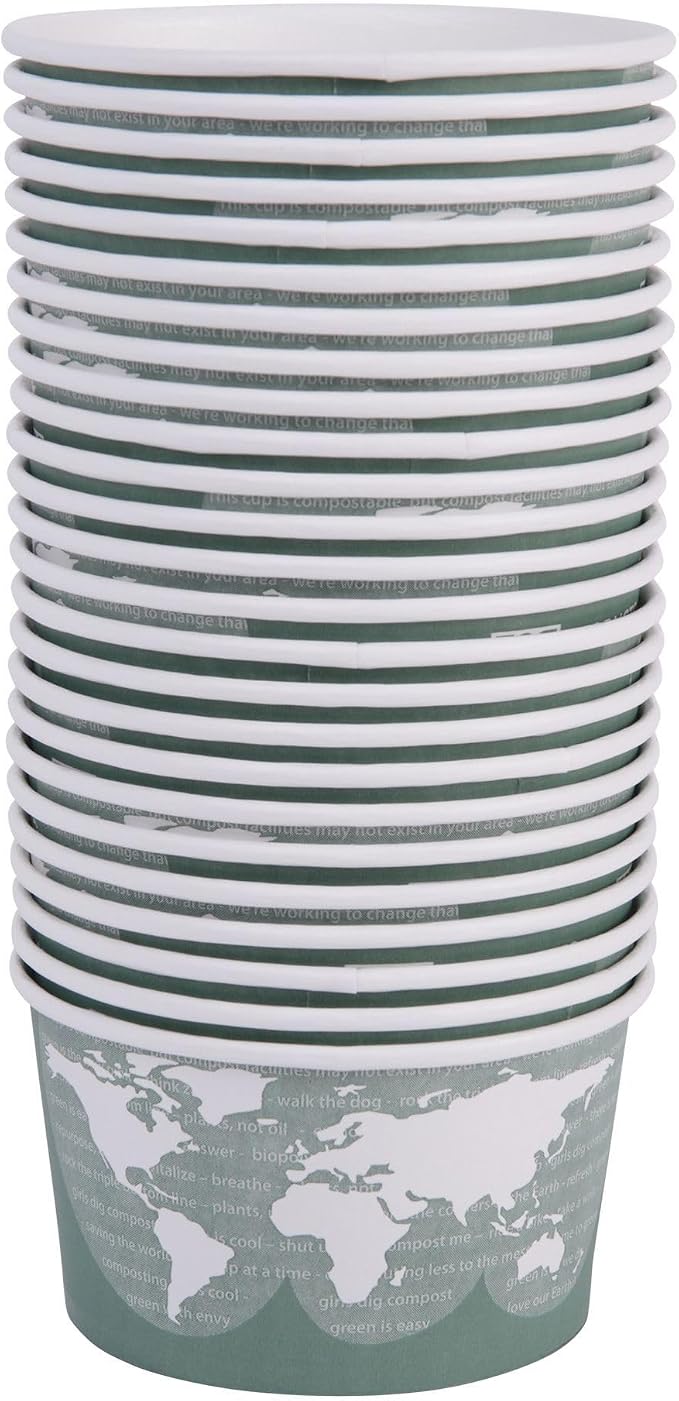 ECO PRODUCTS Compostable 12oz Lined Paper Food Bowls, Pack of 25, Renewable Disposable Round Containers, Plant-Based PLA Lined, World Art, Lids Available, ASTM Compliant, BPI-Certified - Image 5