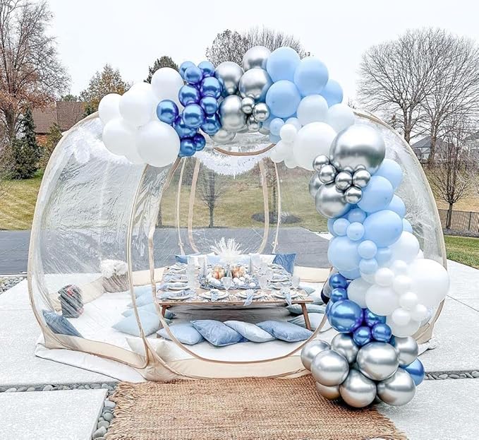 Screen Houses Pop-up Outdoor Camping Tent, 540 Degree Fully Transparent Non Dead Corner Gazebo