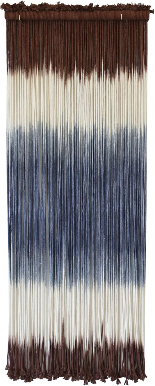 Macrame Wall Hanging Dip-Dye Wall Decor 15''W*43''L Boho Handmade Fiber Wall Art Decor for Nursery Bedroom Living Room