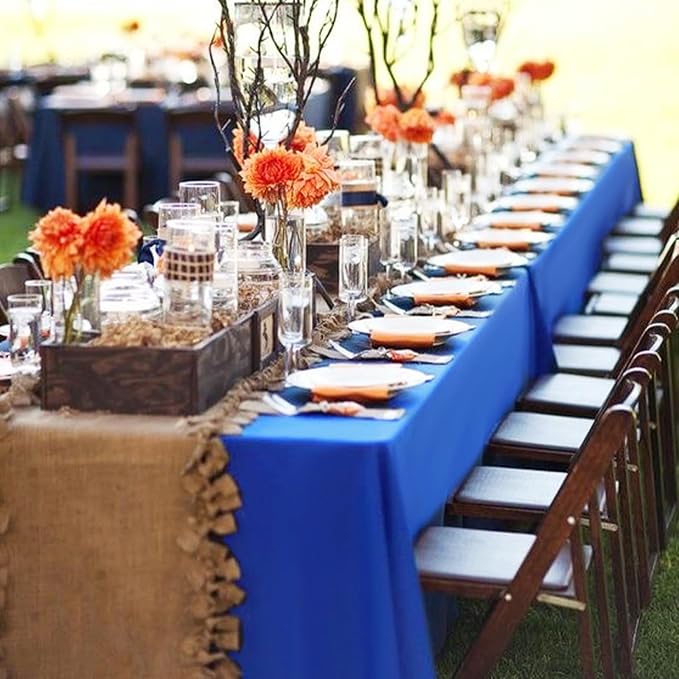 12 Pack Royal Blue Tablecloths for 8ft Tables-60 x 126 Inch | Polyester Table Cover, Stain and Wrinkle Resistant Washable Fabric Table Cloth, Perfect for Wedding Banquet Parties - Image 6