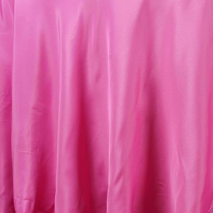 BalsaCircle 6 pcs 120 inch Fuchsia Round Tablecloths Polyester Fabric Table Cover Linens for Wedding Party Reception Banquet Events Kitchen Dining - Image 4