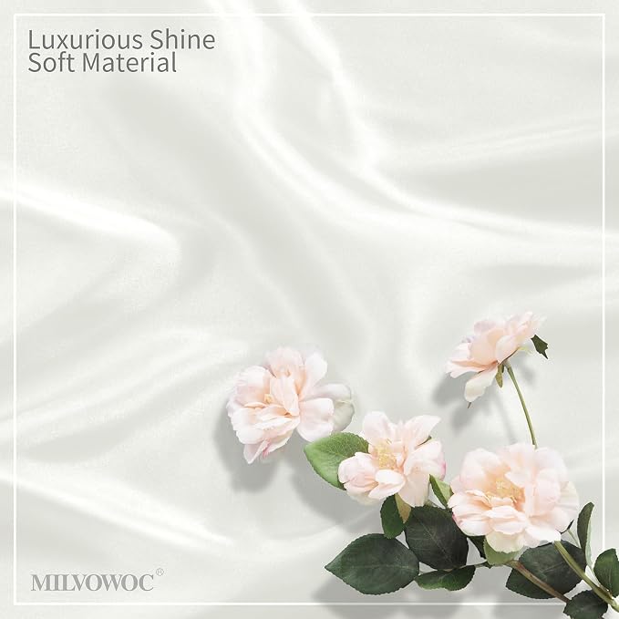 MILVOWOC 72 Pack Square White Satin Napkins 20 x 20 Inch | Soft Silk Dinner Napkins, Smooth Decorative Table Napkins, Washable & Reusable Cloth Napkins - Image 5