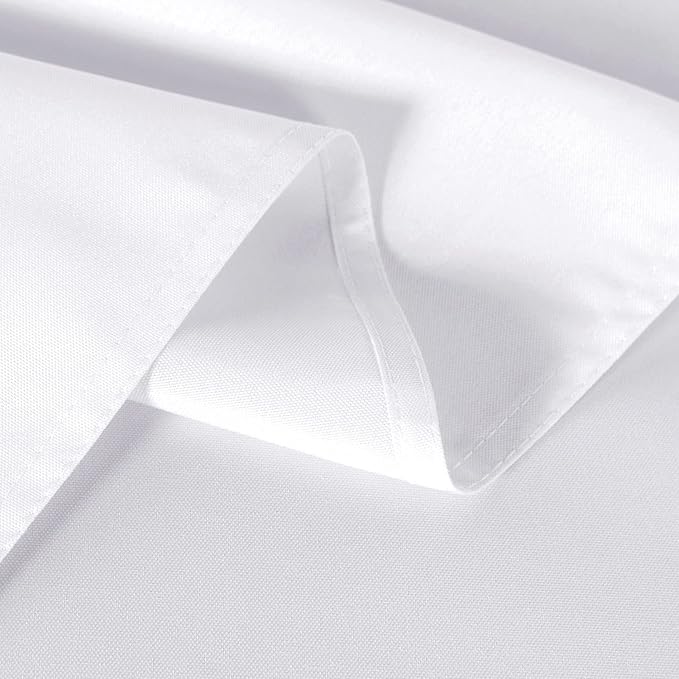 sancua 6 Pack White Table Cloth 90x156 Inch for 8 Feet Rectangle Tables | Stain and Wrinkle Resistant, Washable Polyester Large Tablecloth Cover for Dining Tables, Wedding Buffet Parties and Camping - Image 5