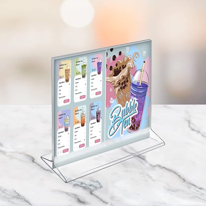 Azar Displays 142717 8.5-Inch Width by 8.5-Inch Height Top-Load Acrylic Sign Holder, 10-Pack, clear - Image 5