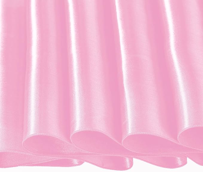 SI Pack of 50 Wedding 12 x 108 inch Satin Table Runner for Wedding, Decorations for Graduations, Engagements, Birthday Parties, Banquets, Runners fit Rectangle, Round Table - Pink - Image 7