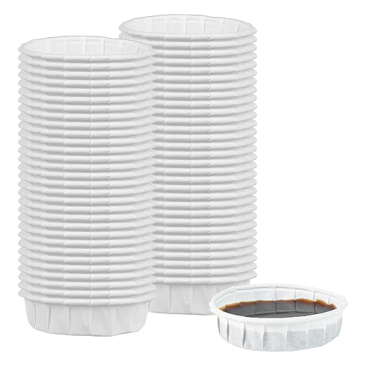 Restaurantware-Sustain 1 Ounce Portion Cups, 2000 Disposable Condiment Cups - Compostable, Versatile, White Paper Sample Food Cups, Stylish, For Serving Dips, Jams, Sauces, Nuts, And More - Image 2