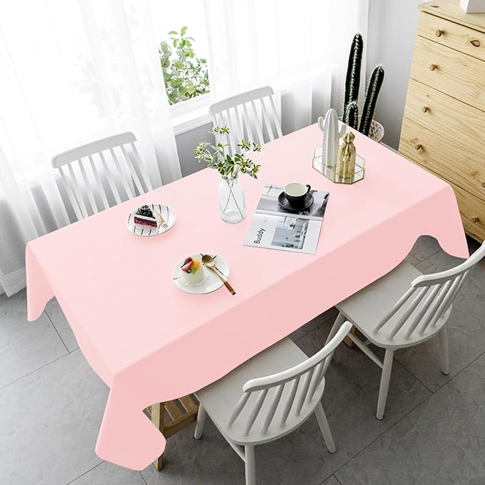 YMHPRIDE 6 Pack Pink Polyester Tablecloths, 60 x 102 inch, Rectangular, Wrinkle Resistant, for 6FT Tables, Parties, Weddings, Banquets, Indoor/Outdoor Use - Image 5
