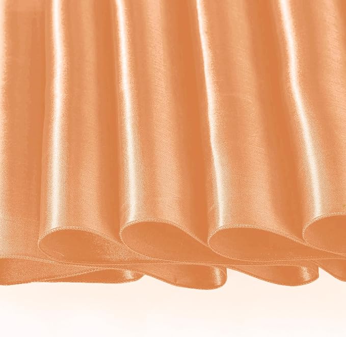 SI Pack of 20 Wedding 12 x 108 inch Satin Table Runner for Wedding, Decorations for Graduations, Engagements, Birthday Parties, Banquets, Runners fit Rectangle, Round Table - Peach - Image 7
