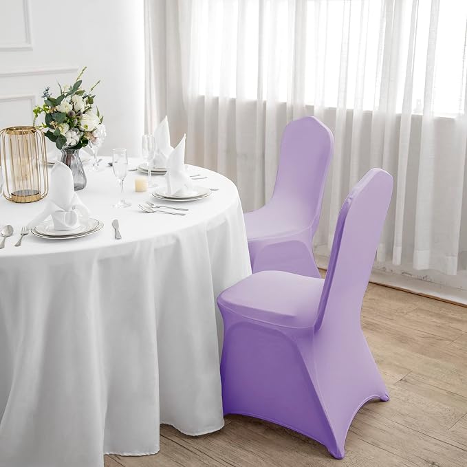 Spandex Chair Covers, 25PCS, Washable Protector for Living Room, Party, Banquet, Wedding, Hotel (Lavender) - Image 7