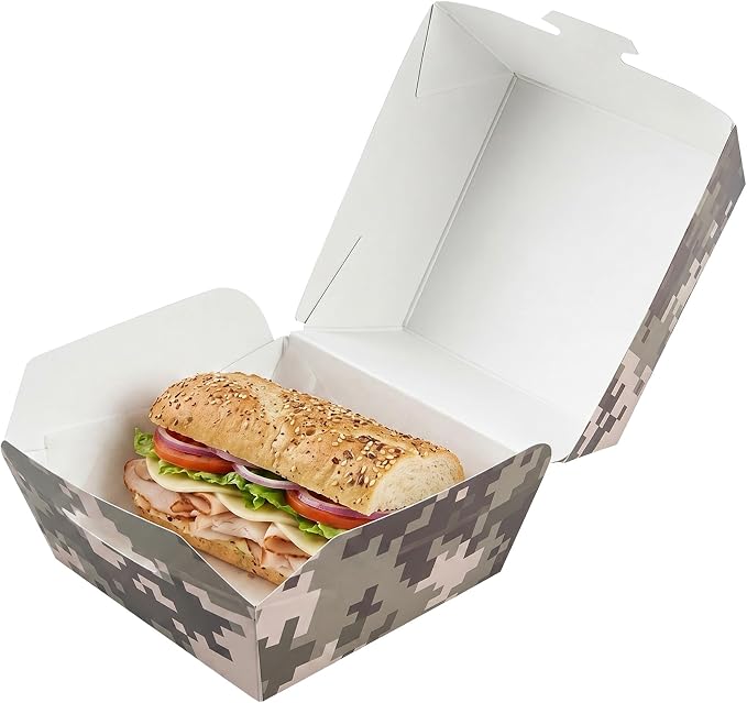 Restaurantware Camouflage Paper Slider Box, 2.5 x 2 In, 100 Pack - Image 6