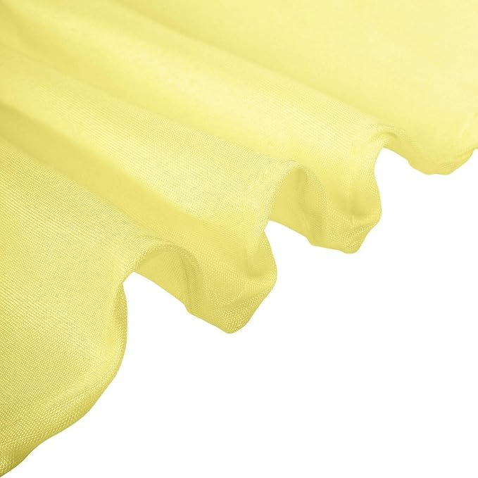 Tableclothsfactory 10PCS | 120" Yellow Polyester Round Tablecloth for Party & Decorations - Image 8