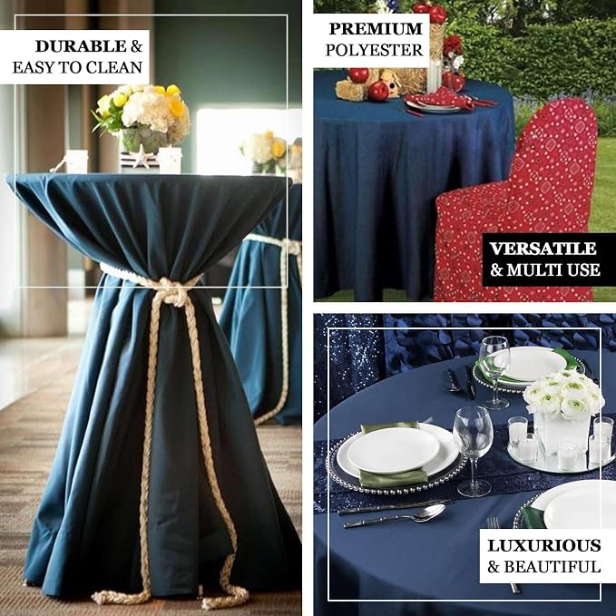Tableclothsfactory 5PCS | 120" Wholesale Round Tablecloth Polyester Round Table Linens for Wedding Party Banquet Restaurant - Taupe for Party & Decorations - Image 4