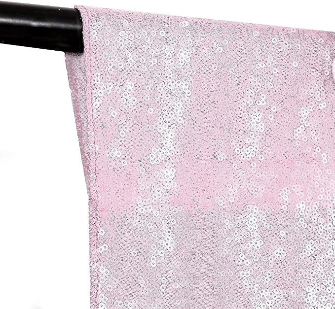 Pink Sequin Backdrop Curtains 4 Panels 2FTx8FT - Image 5