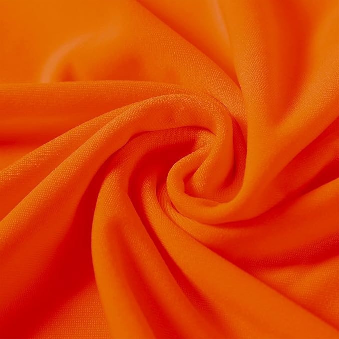 Spandex Chair Covers, 12PCS, Washable Protector for Living Room, Party, Banquet, Wedding, Hotel (Orange) - Image 4