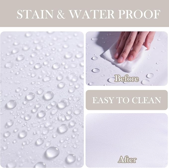 Kachanaa 2 Pack White Rectangle Table Cloth 60 x 126 Inch Suitable for 8 Foot Rectangle Tables Wrinkle Resistant Washable Polyester Table Cover for Dining,Wedding Party Banquet and Camping - Image 5