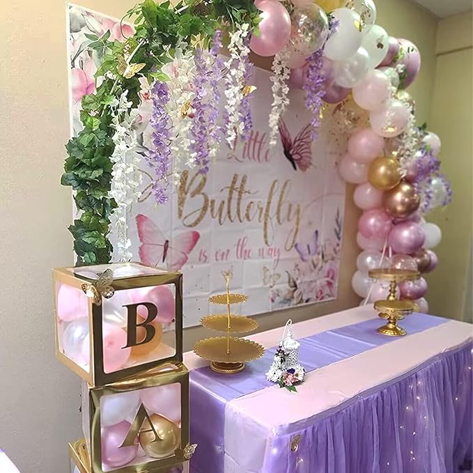 BLEUM CADE 20Pcs White & Purple Fake Wisteria Hanging Flowers | 3.6Ft/Pcs Artificial Wisteria Garland, Hanging Flowers for Wedding Party Home Backdrop Wall Decoration - Image 5