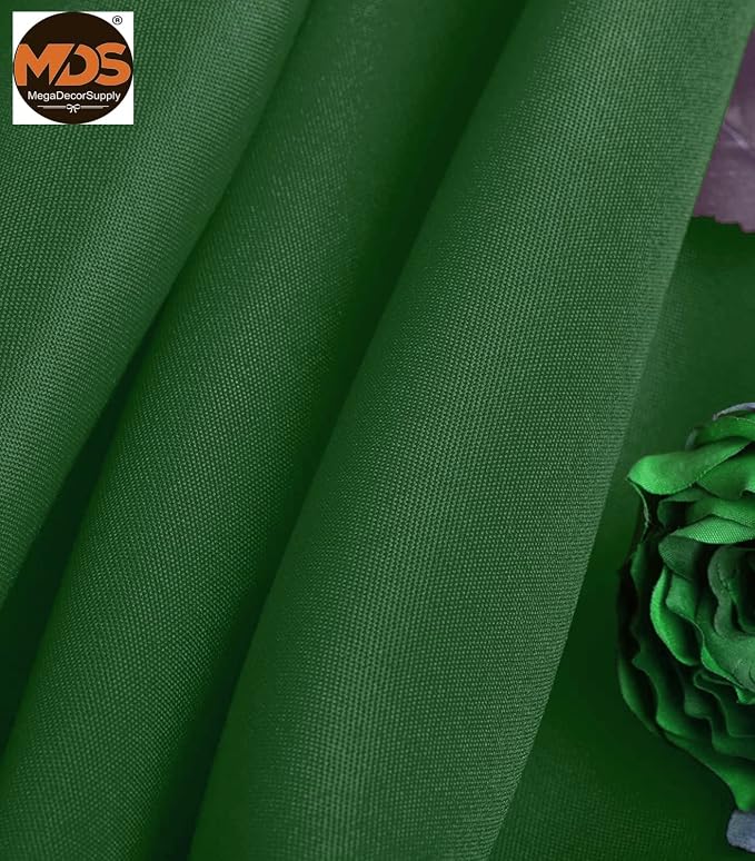 MDS Pack of 10 Rectangle Tablecloth 60 x 84 Inch Polyester Wrinkle Resistant Washable Polyester Table Cloth for Kitchen Dining Buffet Parties, Picnic, Events, Weddings and Restaurants - Green - Image 3