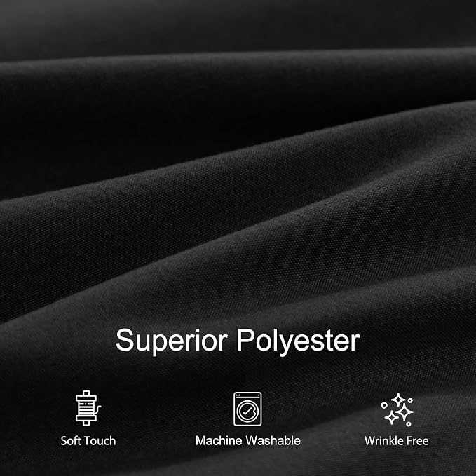 joybest 6 Pack Round Tablecloths 60 Inch Black Fit 20 to 42 Inch Tables | Washable Polyester Fabric Table Cloths Cover for Wedding Party Reception Formal Events - Image 4