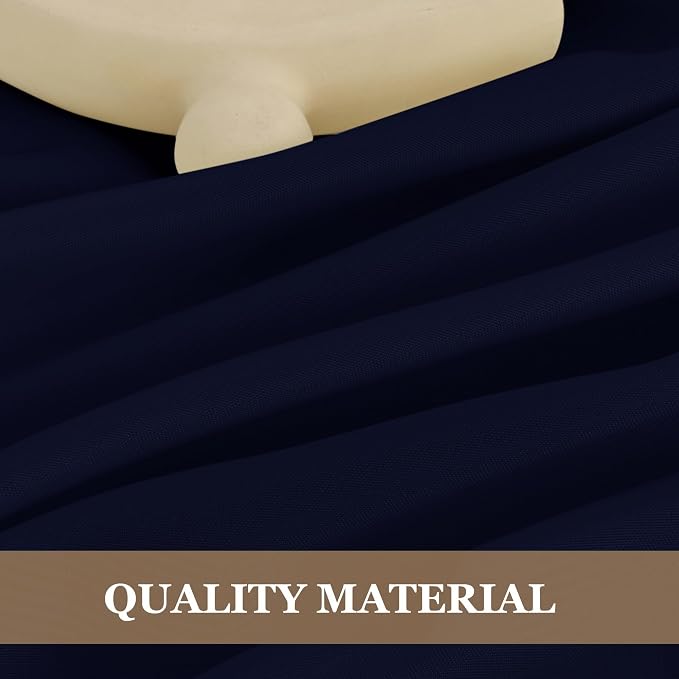 Fitable 6 Pack Navy Tablecloths 70 Inch Round for 36"-48" Tables - Image 3